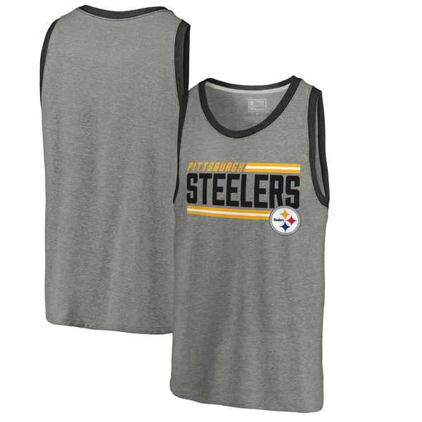 Pittsburgh Steelers NFL Pro Line by Fanatics Branded Iconic Collection Onside Stripe Tri-Blend Tank Top - Heathered Gray,We sell and wholesale Pittsburgh Steelers NFL Pro Line by Fanatics Branded Iconic Collection Onside Stripe Tri-Blend Tank Top - Heathered Gray on line form chian!